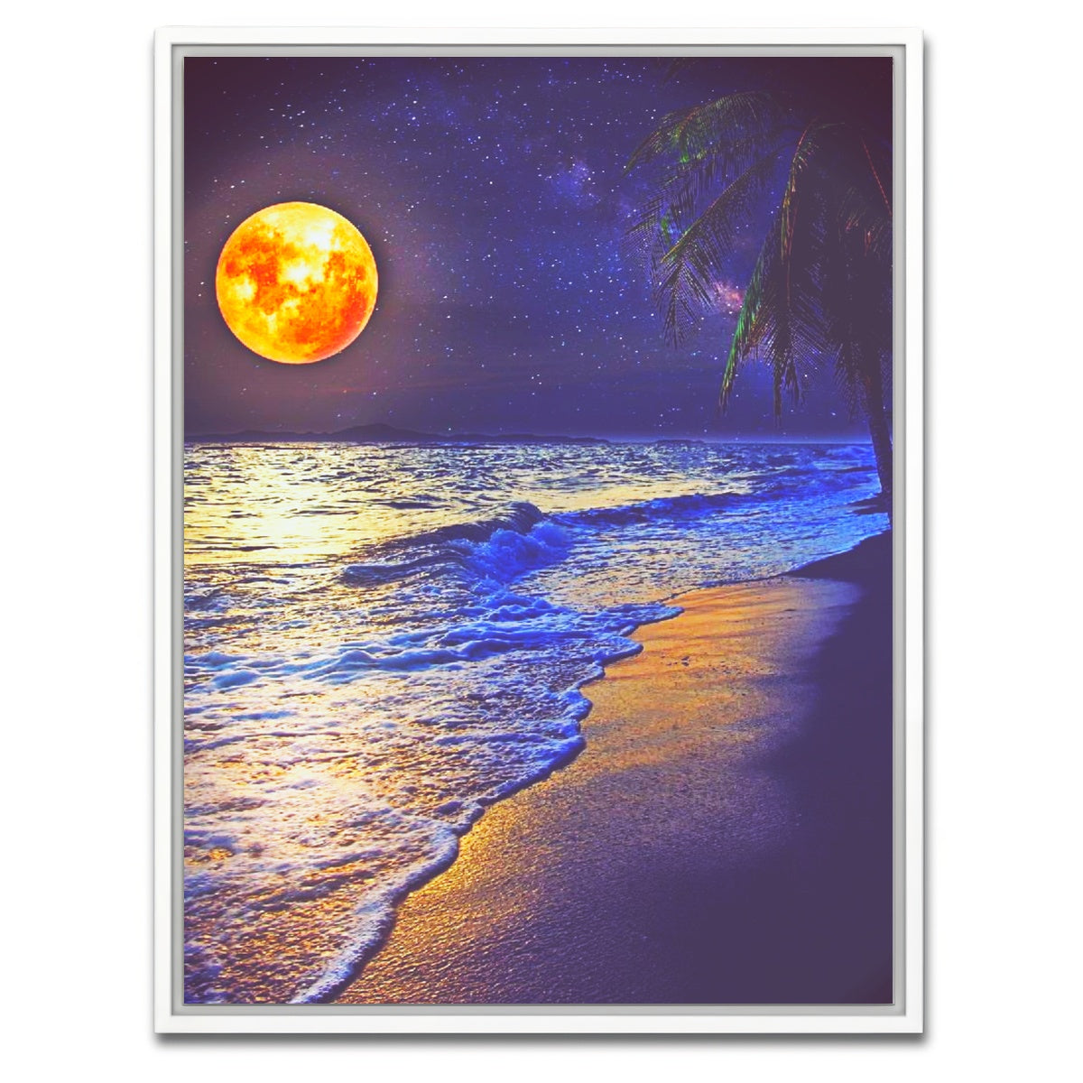 AUTO-MOCKUP WHITE | Moonlight Oceanview | 1 Piece | White Framed Canvas | group=3x4