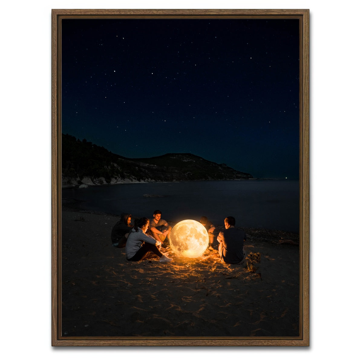 AUTO-MOCKUP WHITE | Moonlight | 1 Piece | Walnut Framed Canvas | group=3x4