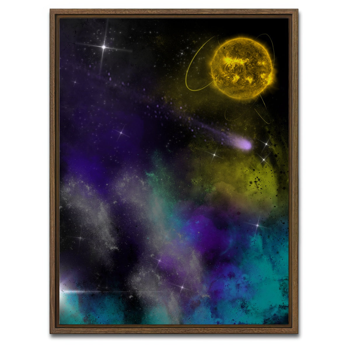 AUTO-MOCKUP WHITE | Moons | 1 Piece | Walnut Framed Canvas | group=3x4