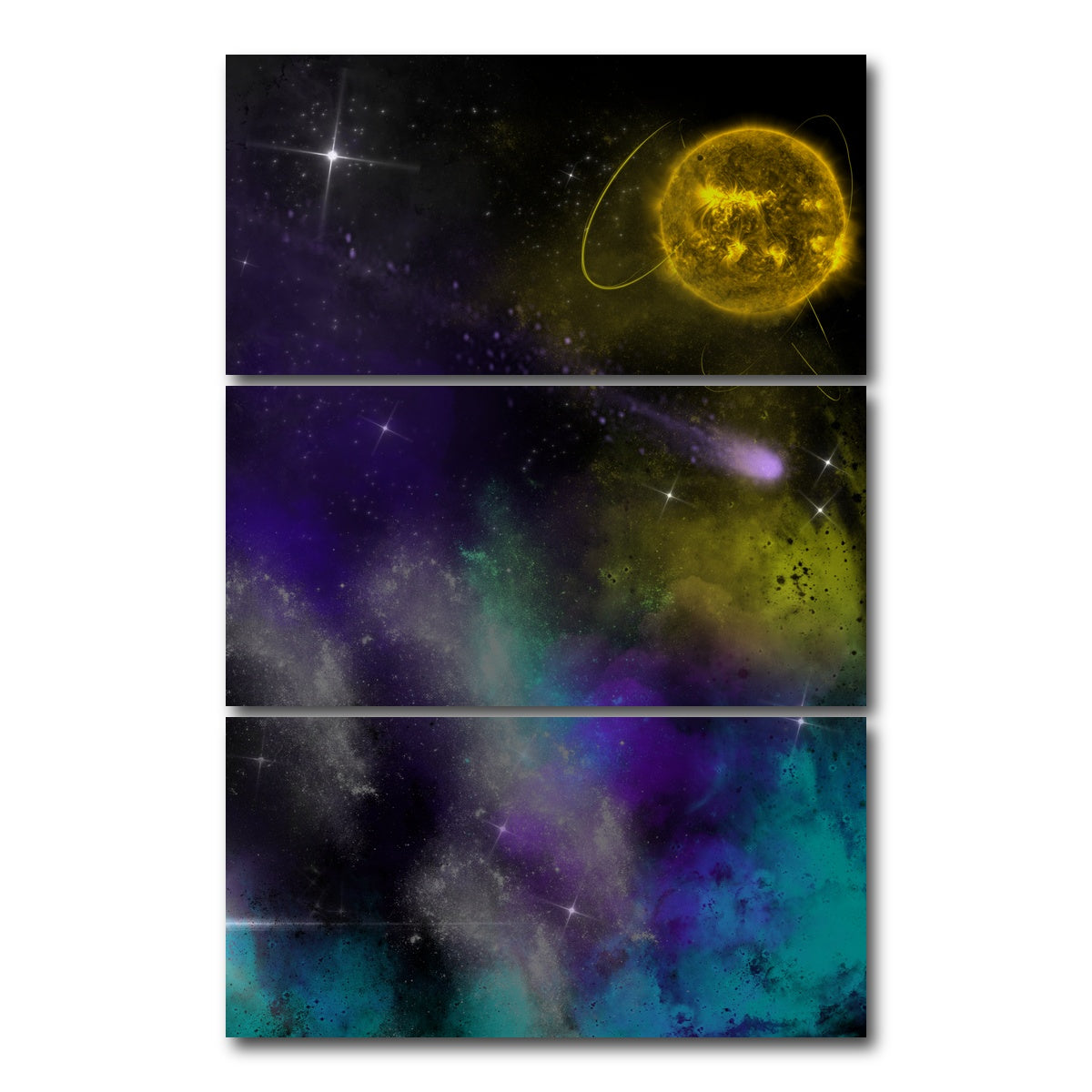AUTO-MOCKUP WHITE | Moons | 3 Piece | Gallery Wrap Canvas | group=12x24_stacked