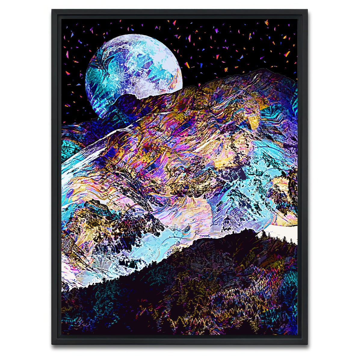 AUTO-MOCKUP WHITE | Moonscape 12 | 1 Piece | Black Framed Canvas | group=3x4