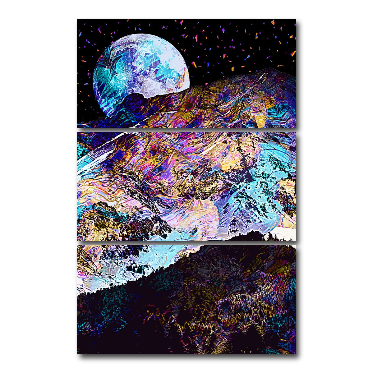 AUTO-MOCKUP WHITE | Moonscape 12 | 3 Piece | Gallery Wrap Canvas | group=12x24_stacked