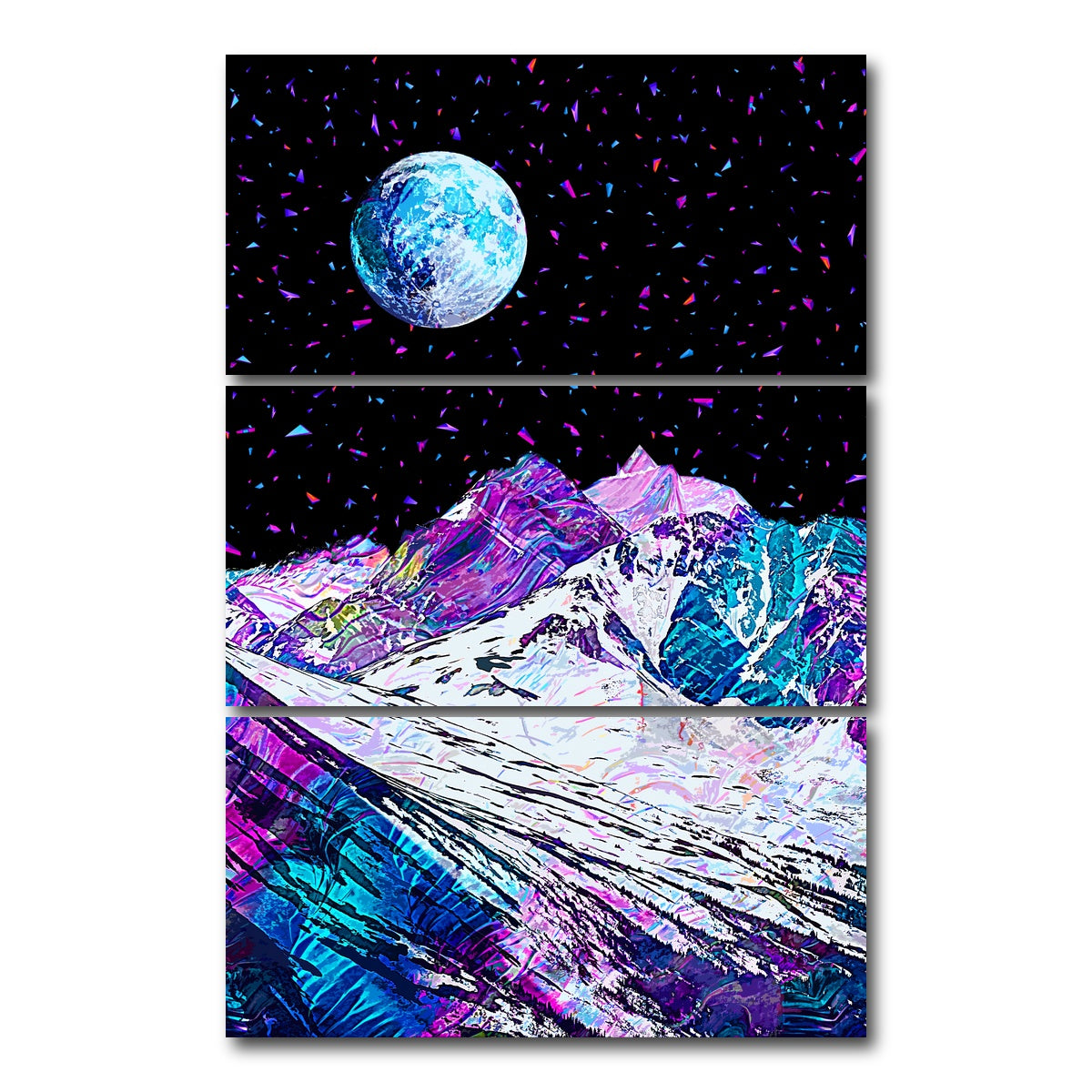 AUTO-MOCKUP WHITE | Moonscape 13 | 3 Piece | Gallery Wrap Canvas | group=12x24_stacked