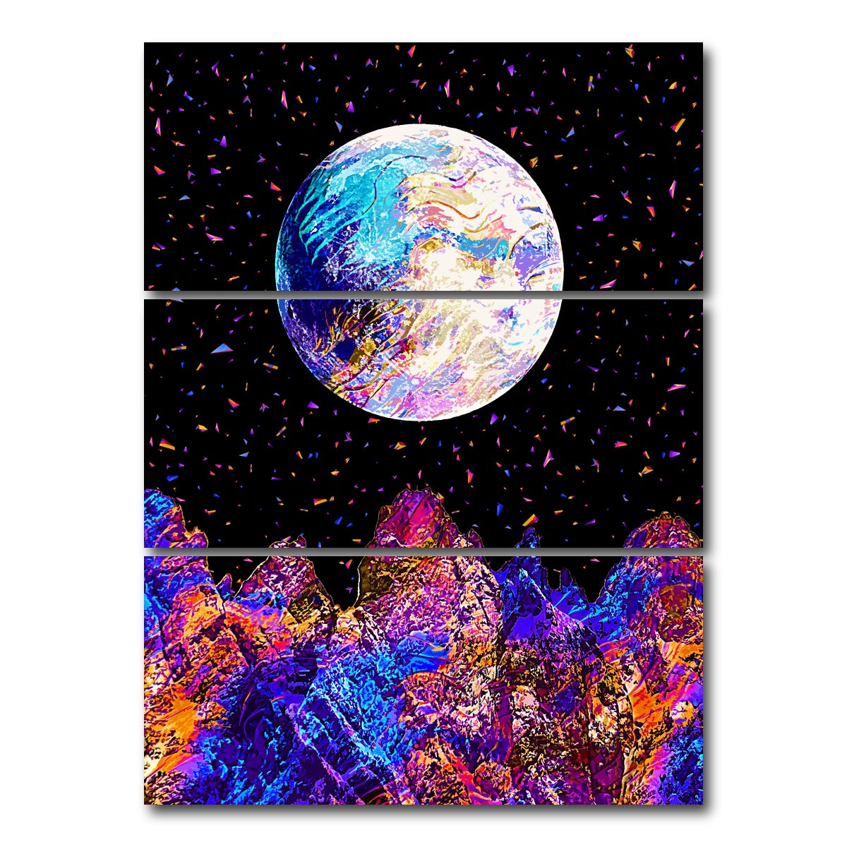 AUTO-MOCKUP WHITE | Moonscape 18 | 3 Piece | Gallery Wrap Canvas | group=8x18_stacked
