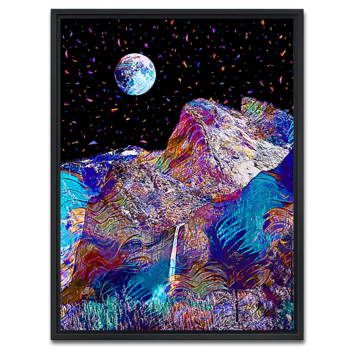 AUTO-MOCKUP WHITE | Moonscape 19 | 1 Piece | Black Framed Canvas | group=3x4