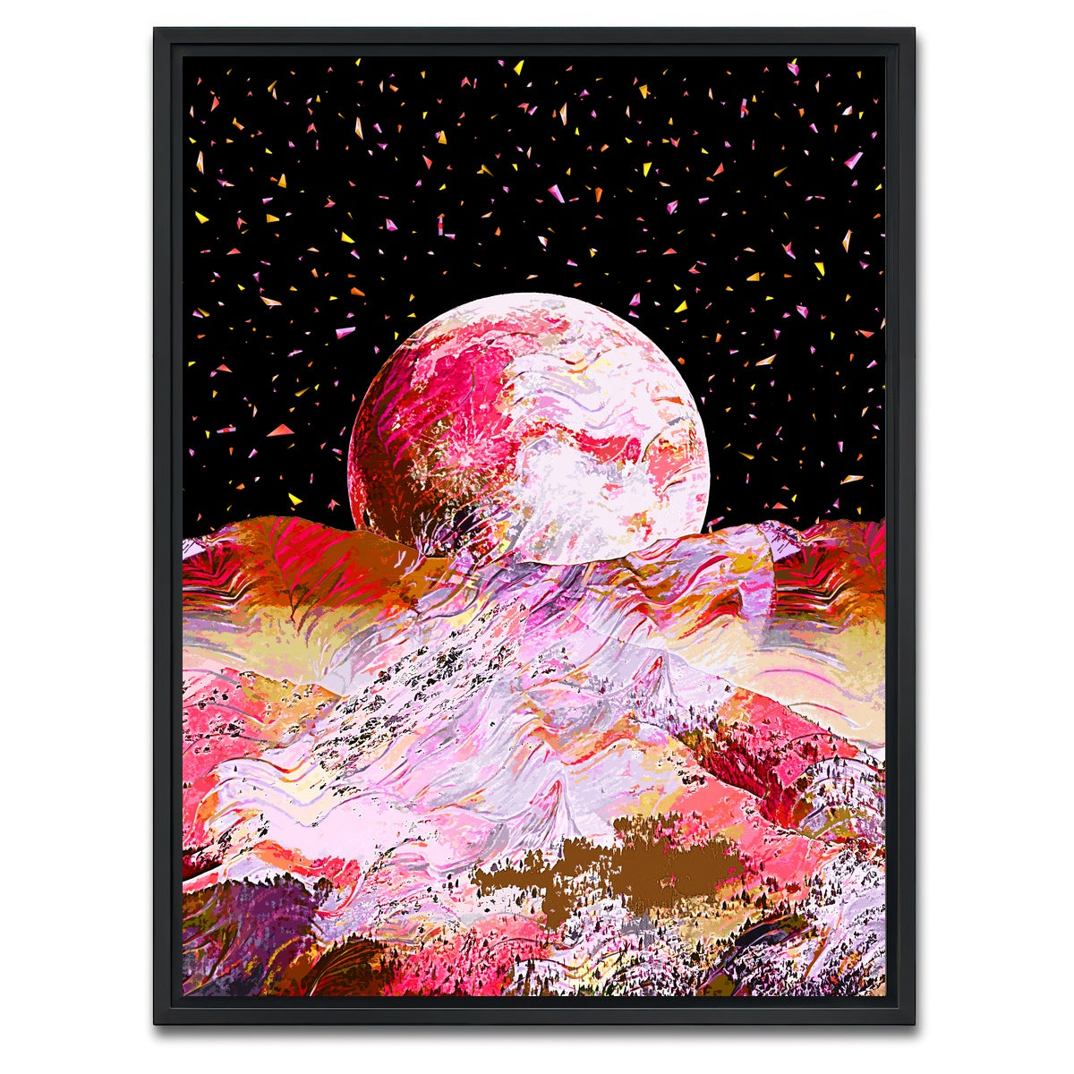 AUTO-MOCKUP WHITE | Moonscape 2 | 1 Piece | Black Framed Canvas | group=3x4