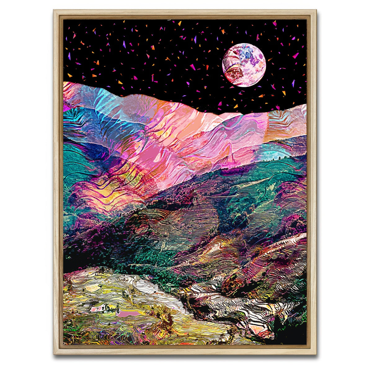 AUTO-MOCKUP WHITE | Moonscape 3 | 1 Piece | Natural Framed Canvas | group=3x4