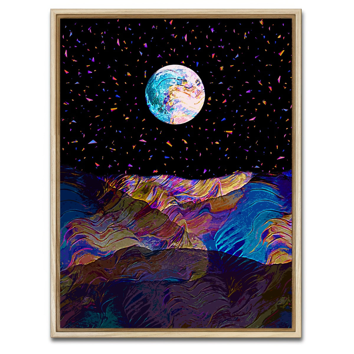 AUTO-MOCKUP WHITE | Moonscape 5 | 1 Piece | Natural Framed Canvas | group=3x4