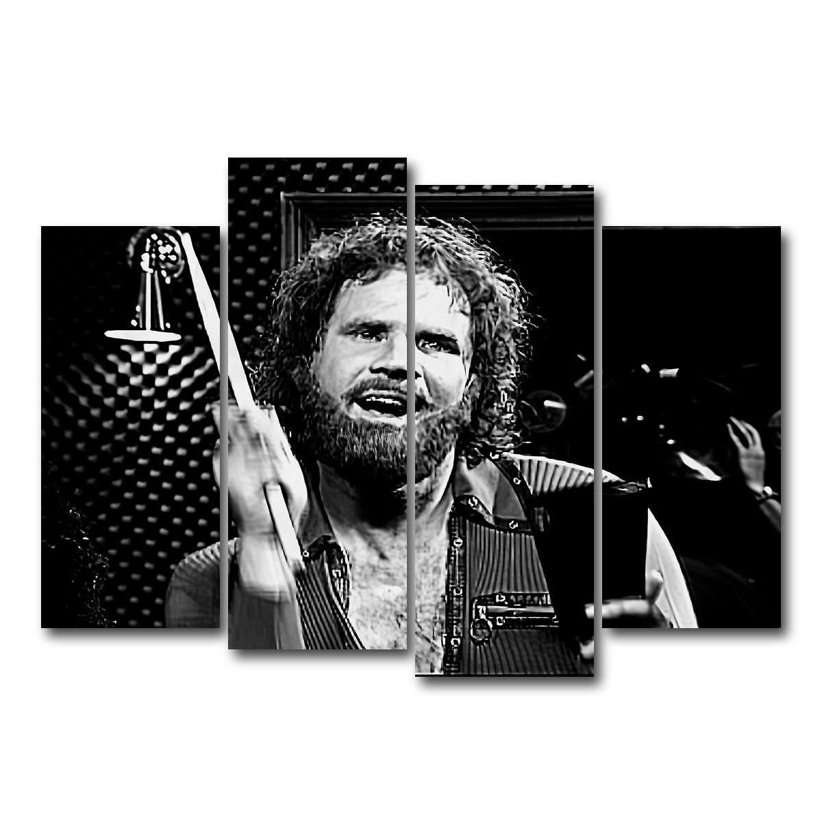 AUTO-MOCKUP WHITE | More Cowbell Grayscale | 4 Piece | Gallery Wrap Canvas | group=4_normal