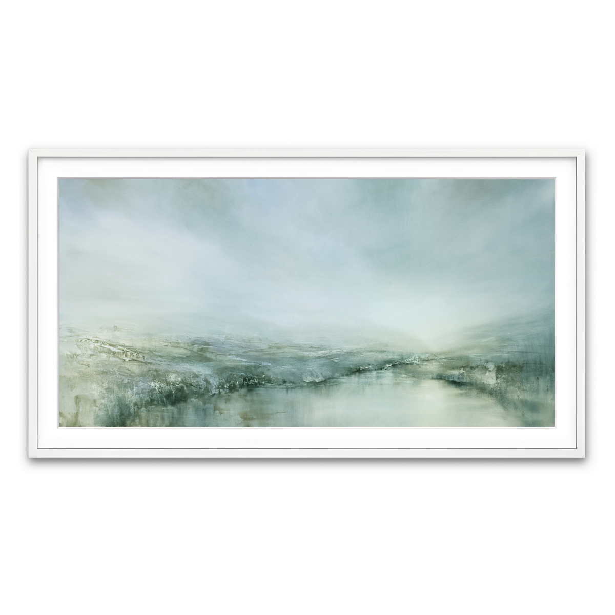 Framed Print 2x1 White