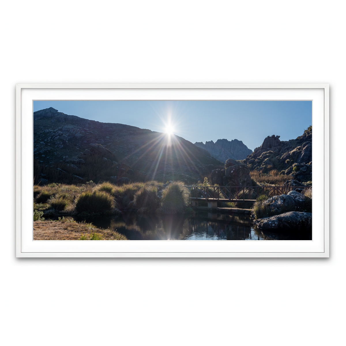 Framed Print 2x1 White