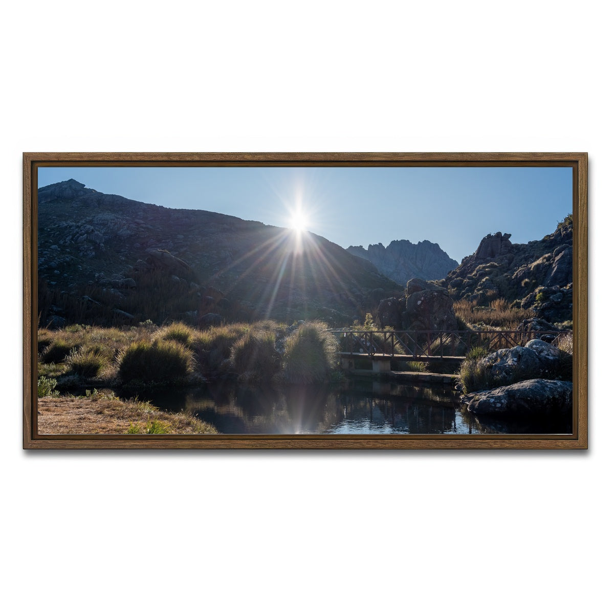AUTO-MOCKUP WHITE | Morning - Itatiaia National Park Brazil | 1 Piece | Walnut Framed Canvas | group=2x1