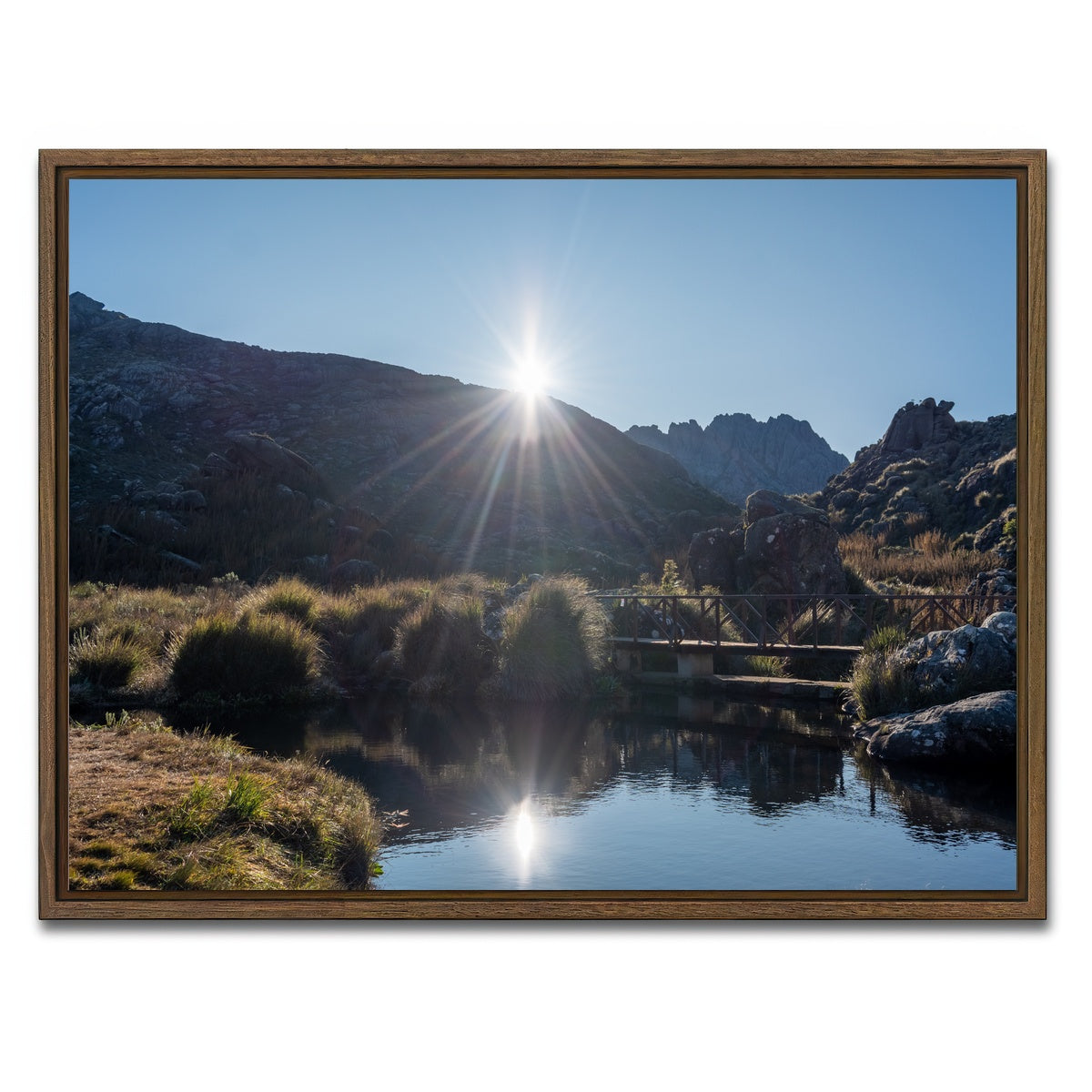 AUTO-MOCKUP WHITE | Morning - Itatiaia National Park Brazil | 1 Piece | Walnut Framed Canvas | group=4x3