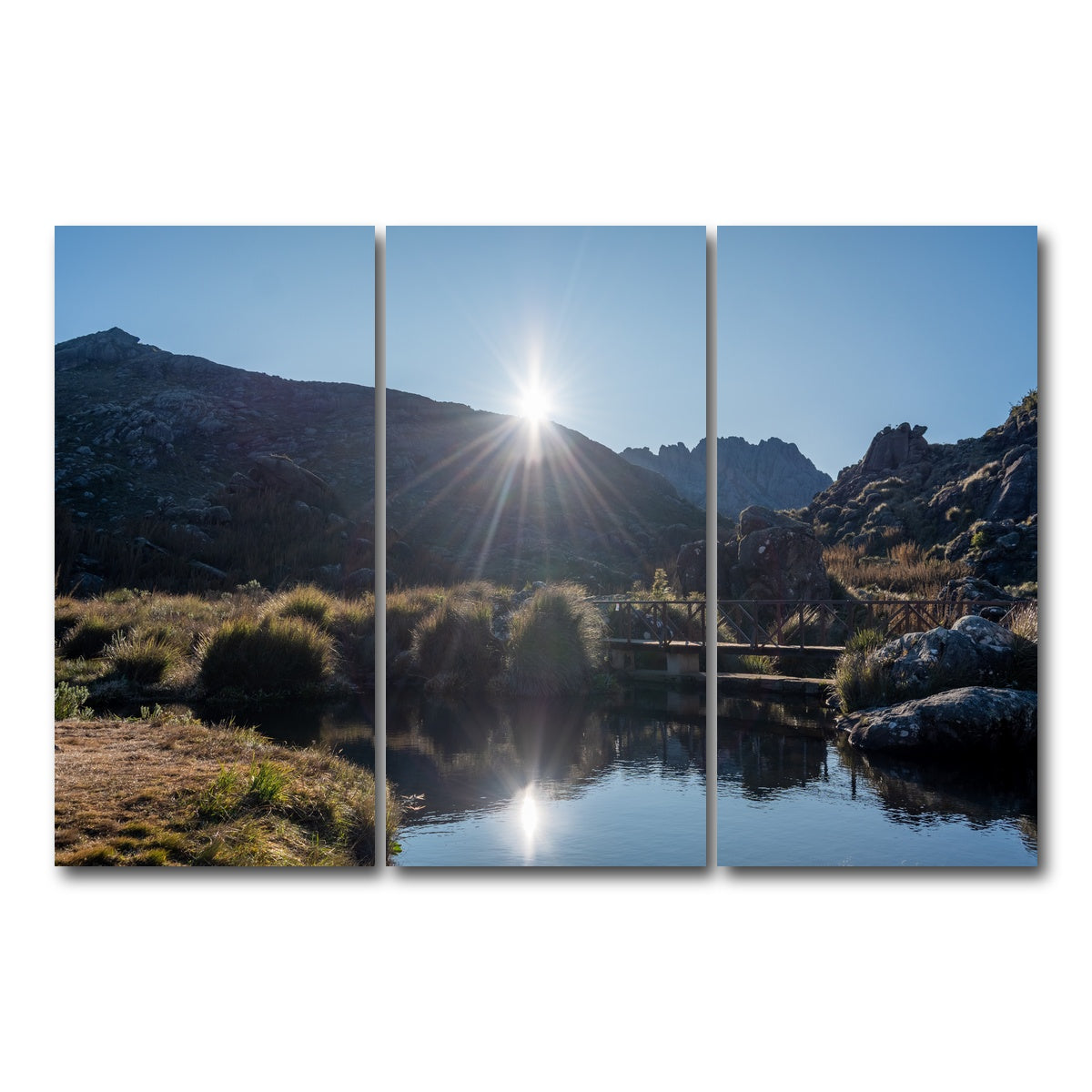 AUTO-MOCKUP WHITE | Morning - Itatiaia National Park Brazil | 3 Piece | Gallery Wrap Canvas | group=12x24