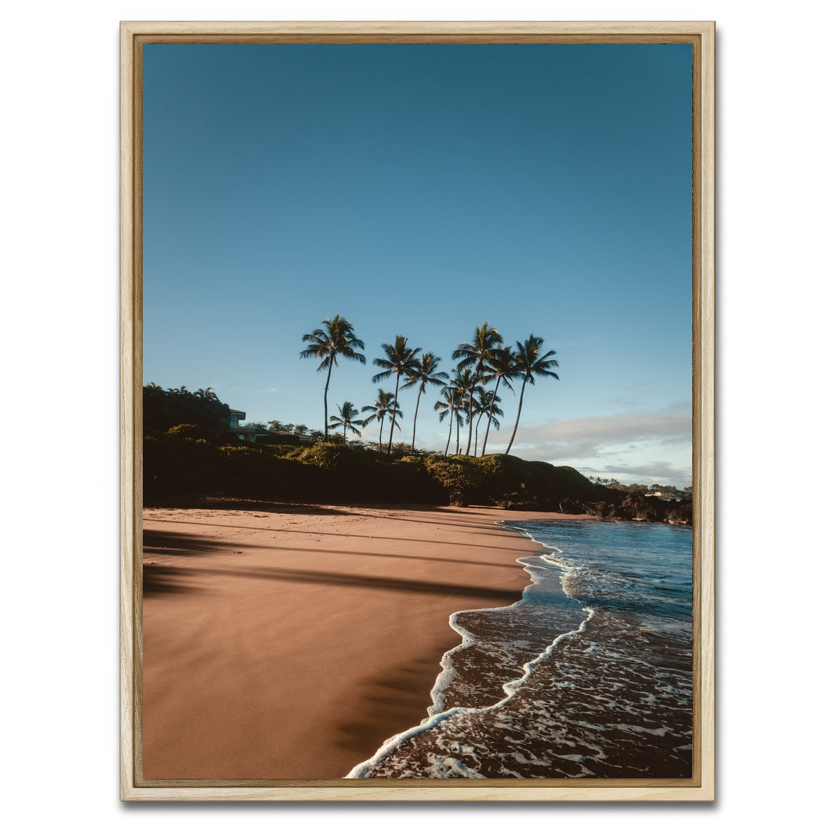 AUTO-MOCKUP WHITE | Morning Walk on the Beach | 1 Piece | Natural Framed Canvas | group=3x4