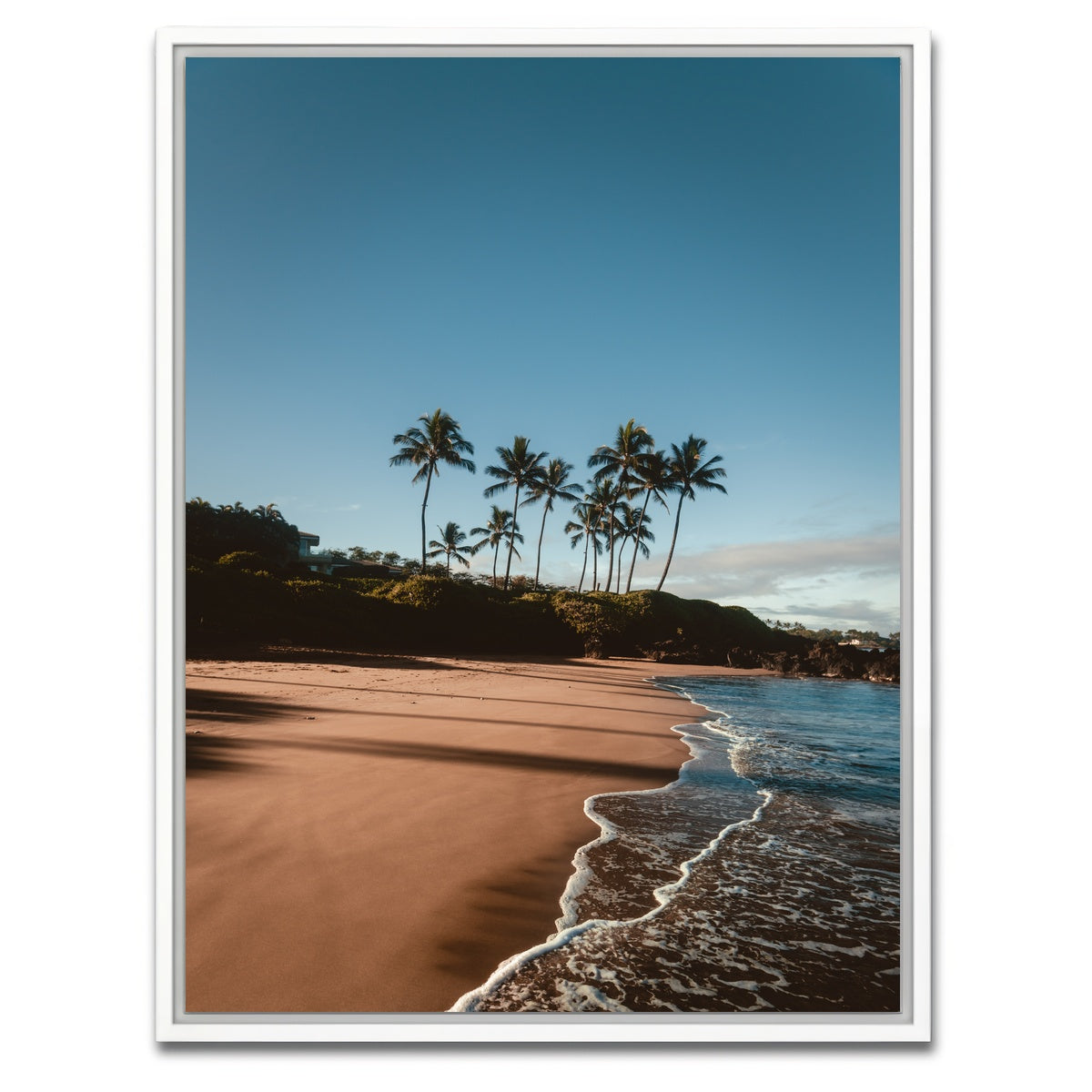 AUTO-MOCKUP WHITE | Morning Walk on the Beach | 1 Piece | White Framed Canvas | group=3x4
