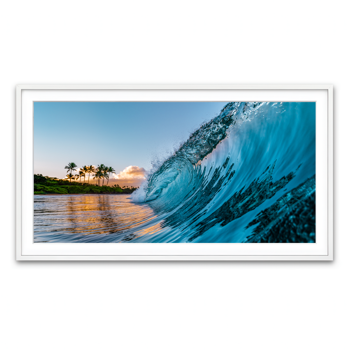 Framed Print 2x1 White