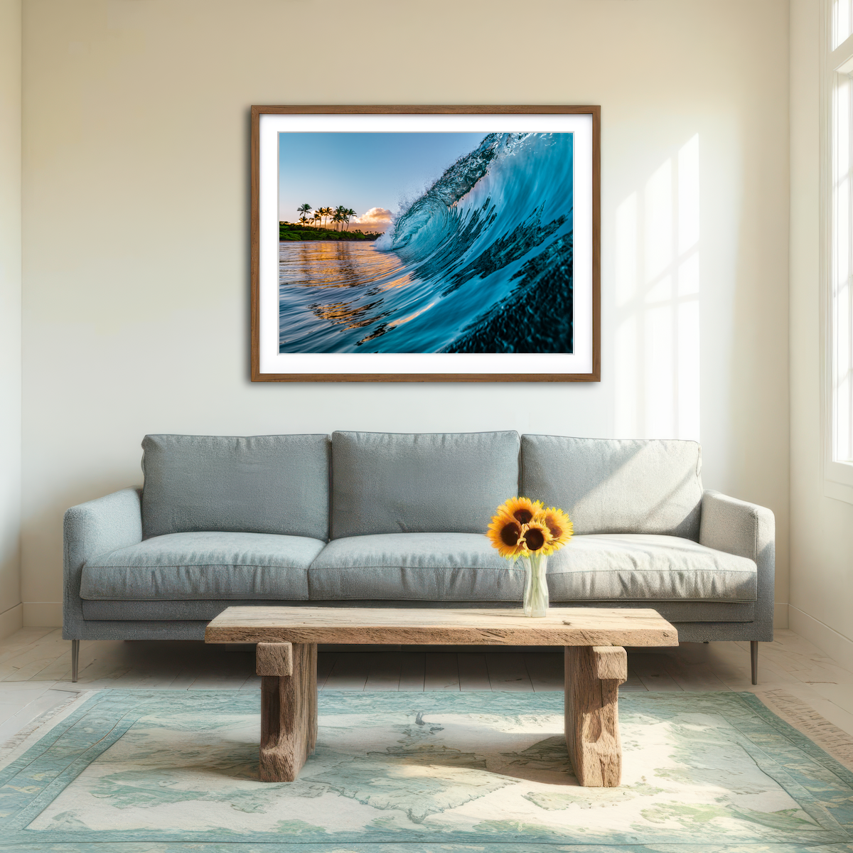 AUTO-MOCKUP ROOM | Morning Wave Wall Art