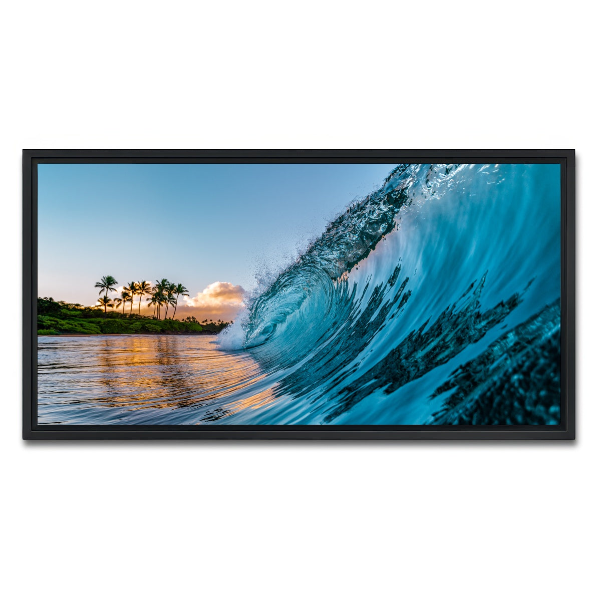 AUTO-MOCKUP WHITE | Morning Wave | 1 Piece | Black Framed Canvas | group=2x1