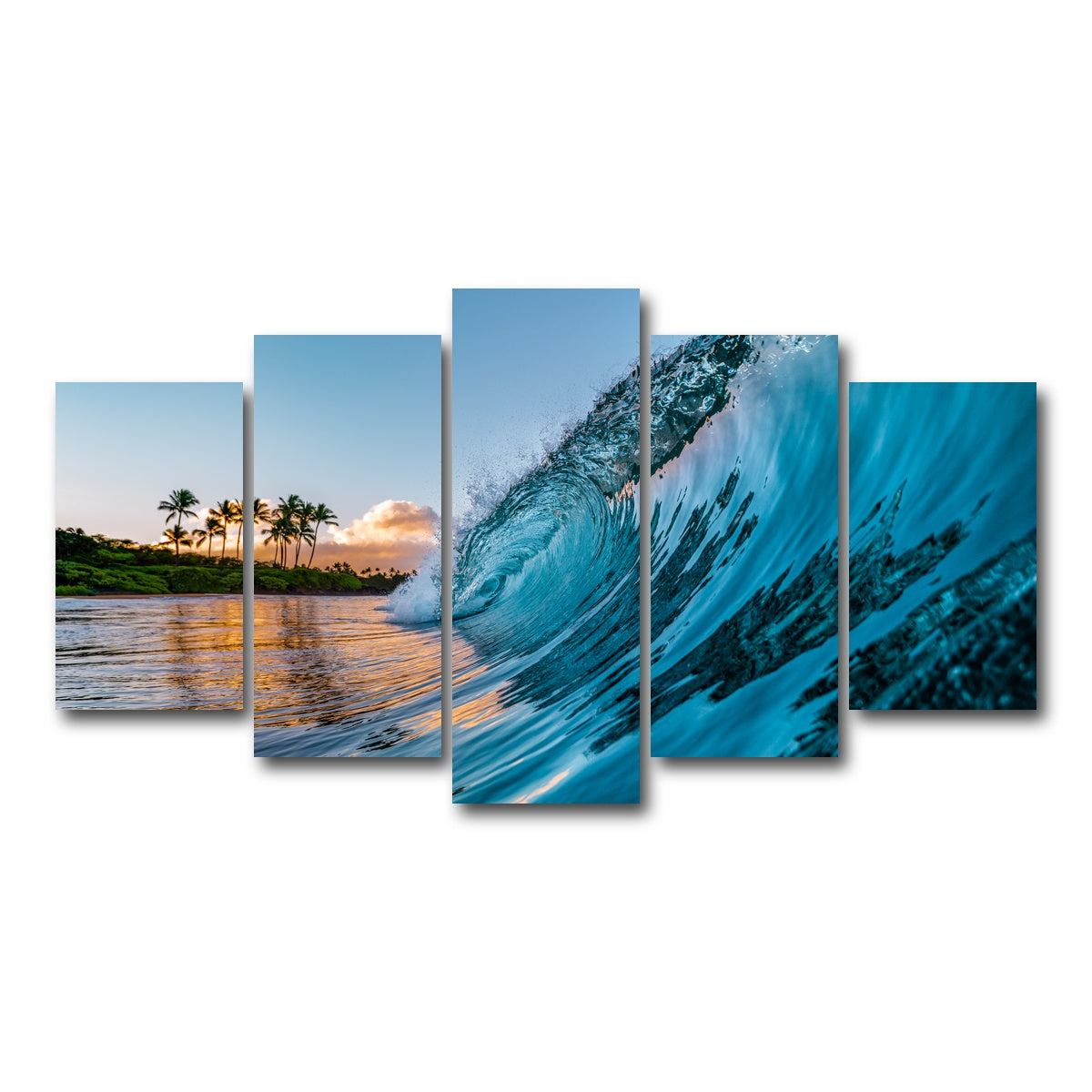 AUTO-MOCKUP WHITE | Morning Wave | 5 Piece | Gallery Wrap Canvas | group=5_normal