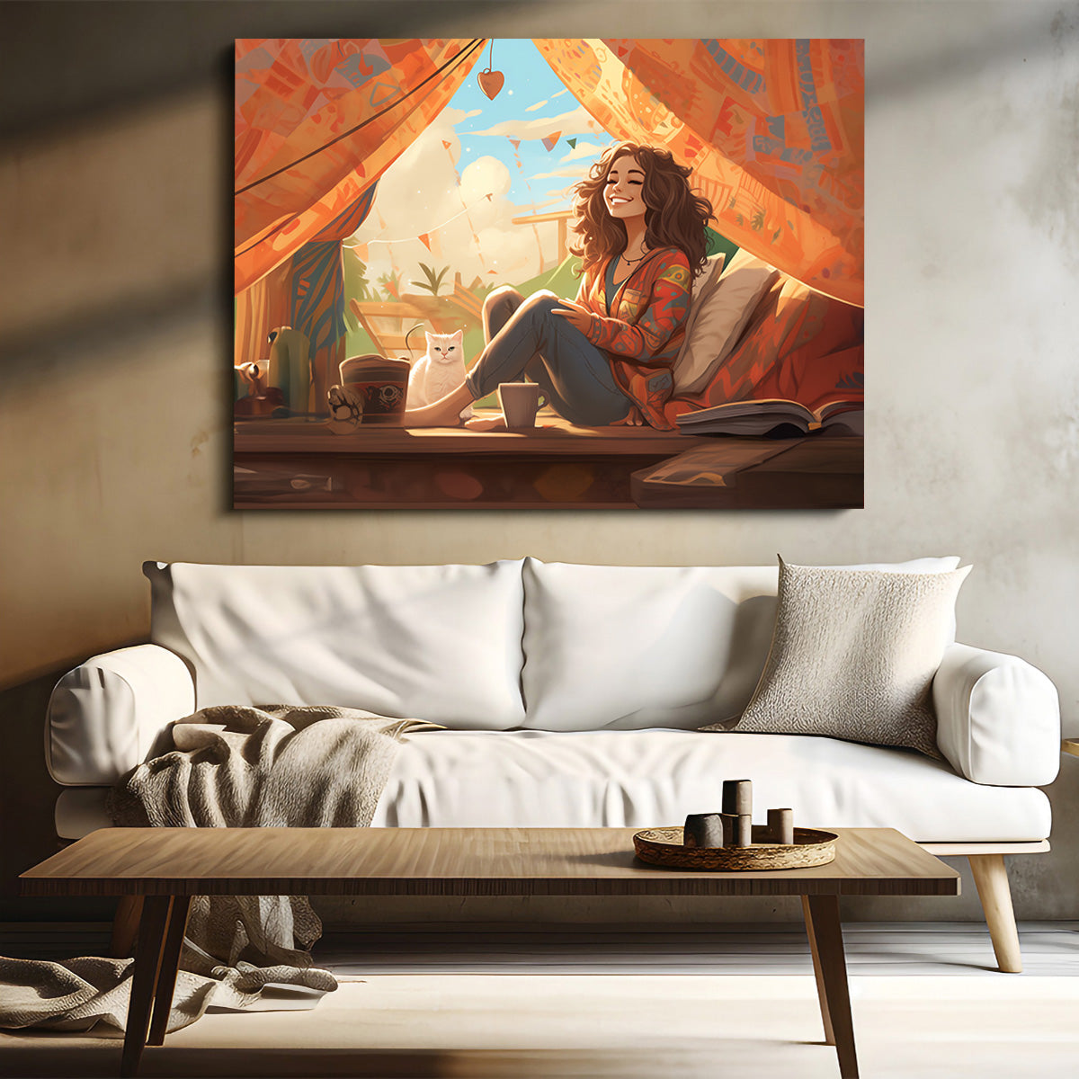 Morning Hippie Style Routine Wall Art
