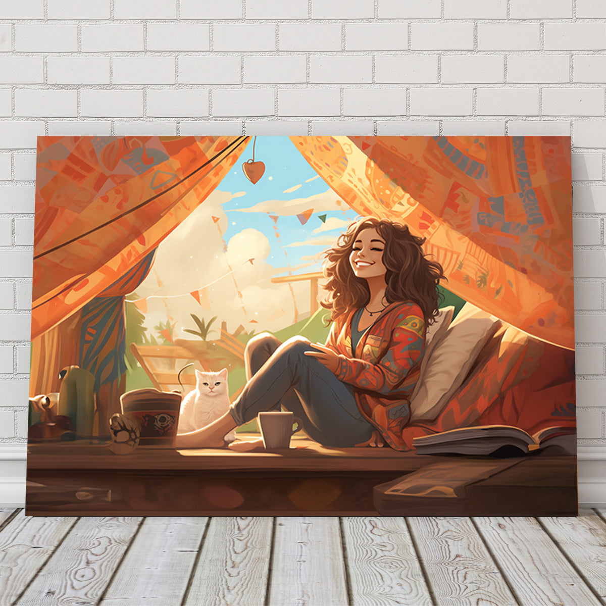 Morning Hippie Style Routine Wall Art