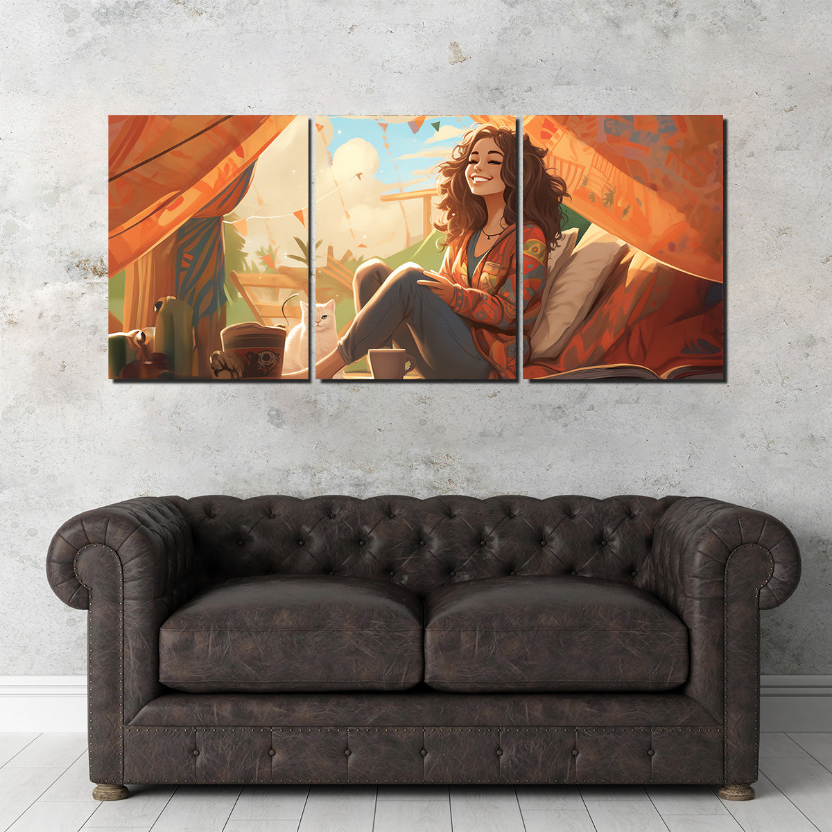 Morning Hippie Style Routine Wall Art