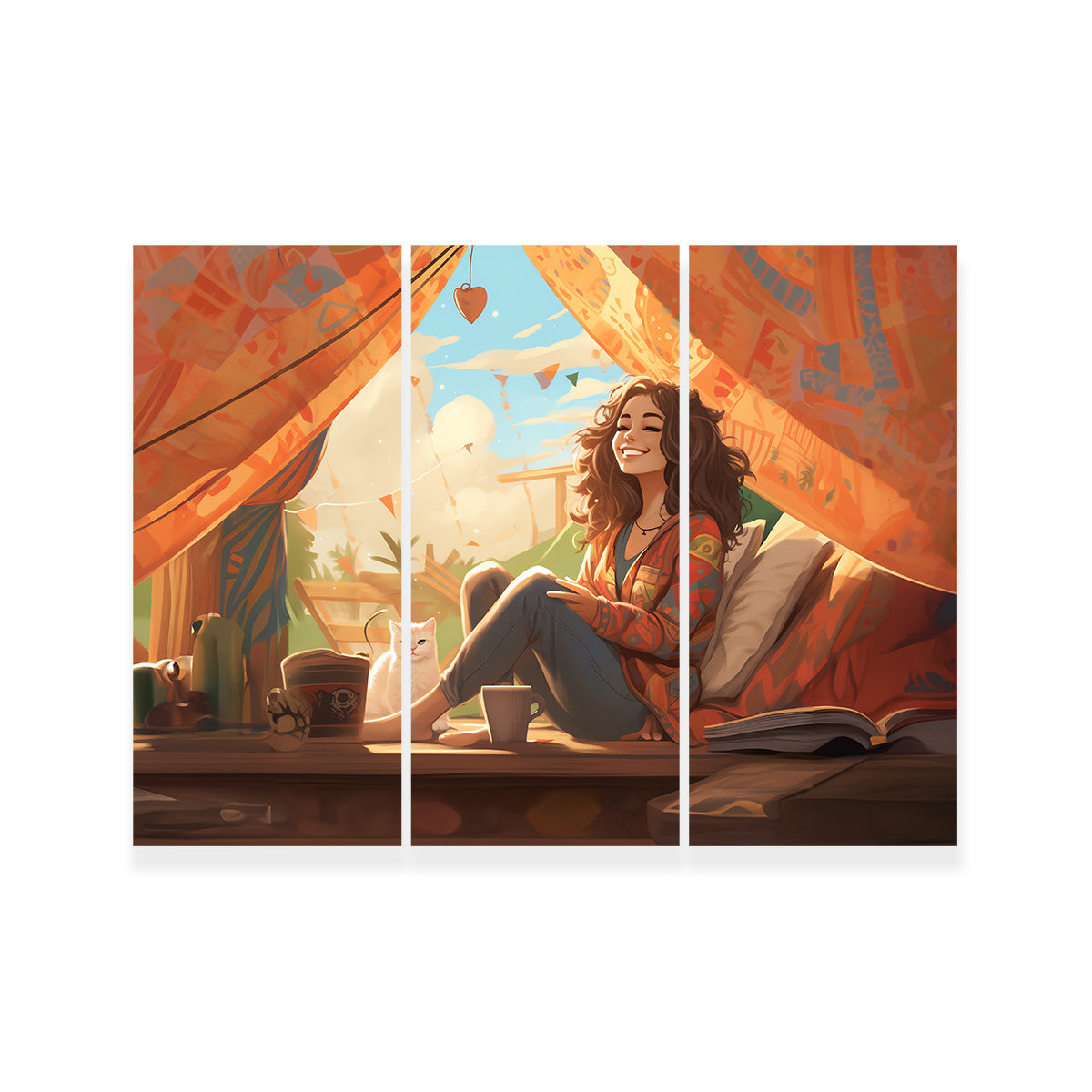 Morning Hippie Style Routine Wall Art