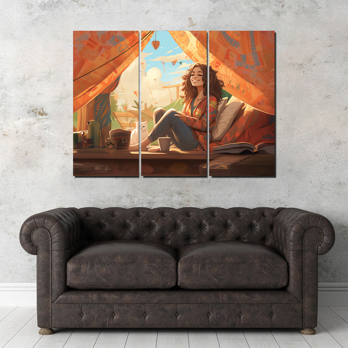 Morning Hippie Style Routine Wall Art