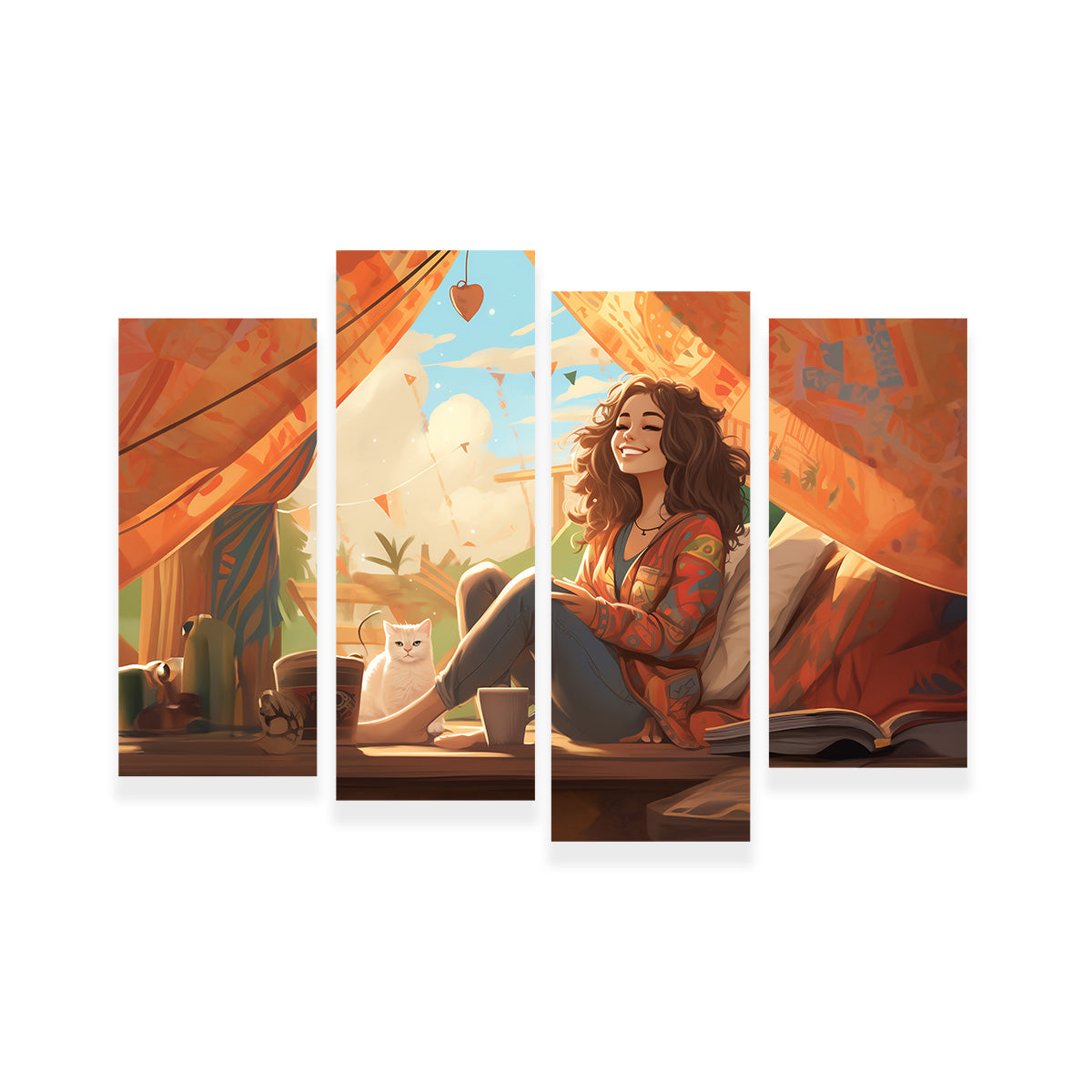 Morning Hippie Style Routine Wall Art