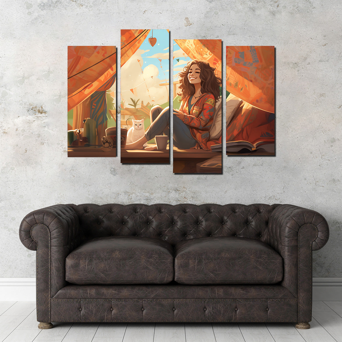 Morning Hippie Style Routine Wall Art