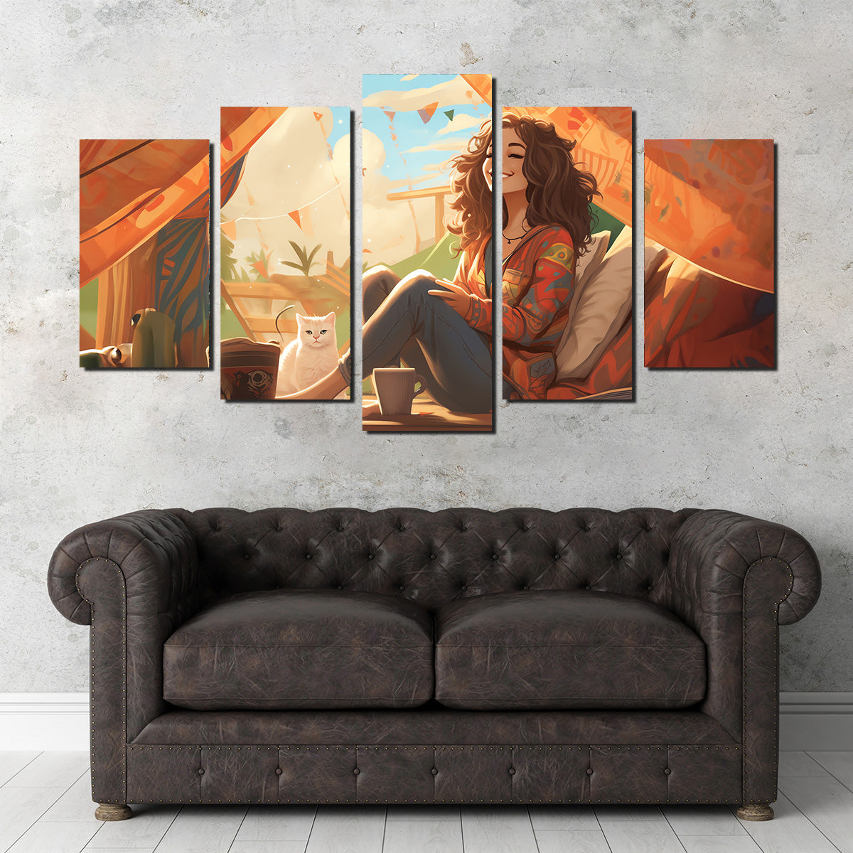 Morning Hippie Style Routine Wall Art