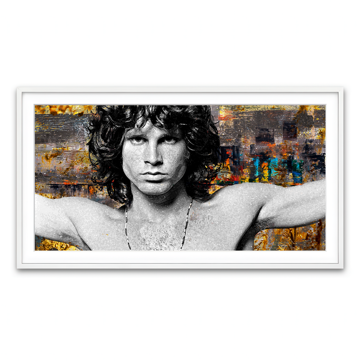 Framed Print 2x1 White