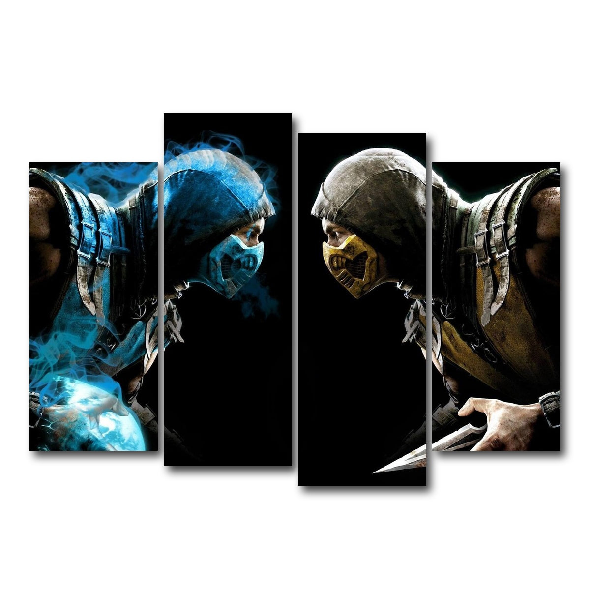 AUTO-MOCKUP WHITE | Mortal Kombat | 4 Piece | Gallery Wrap Canvas | group=4_normal