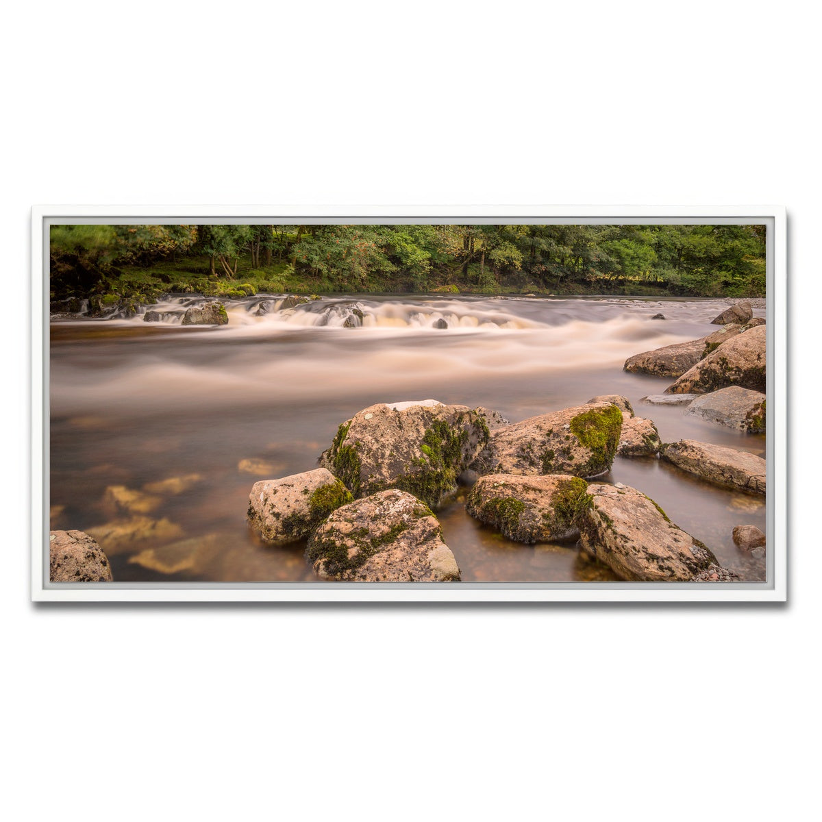 AUTO-MOCKUP WHITE | Mossy Rocks | 1 Piece | White Framed Canvas | group=2x1