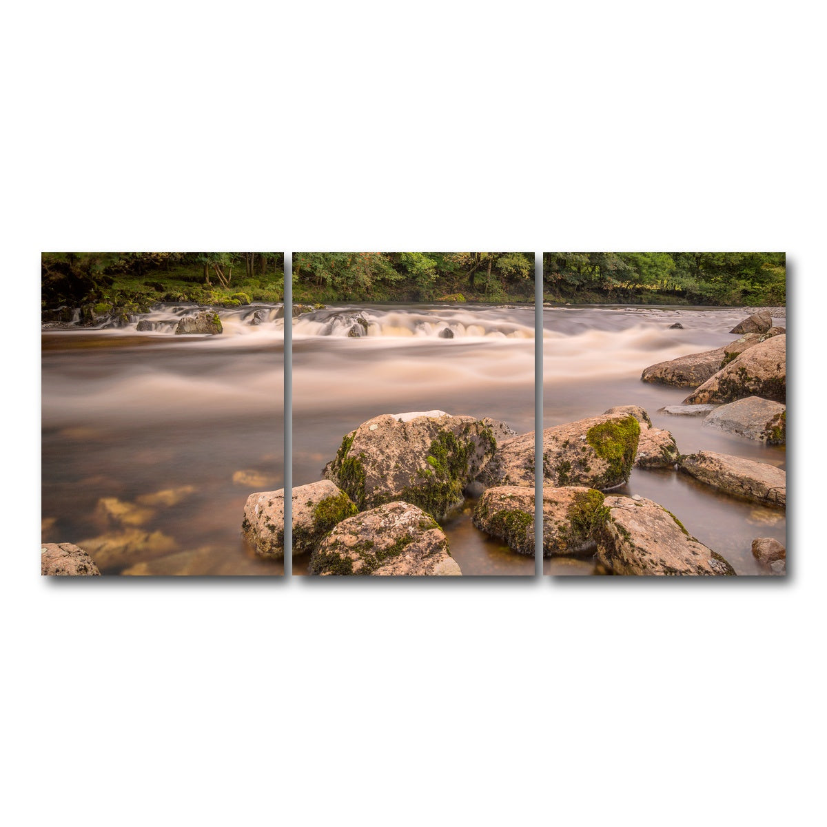 AUTO-MOCKUP WHITE | Mossy Rocks | 3 Piece | Gallery Wrap Canvas | group=18x24