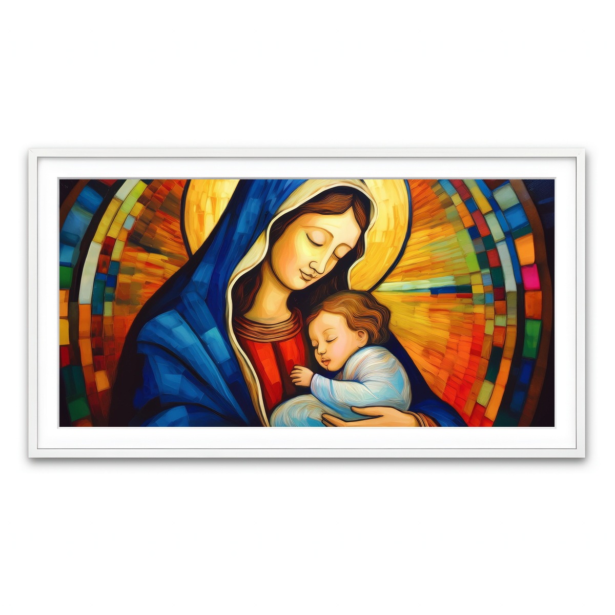 Framed Print 2x1 White