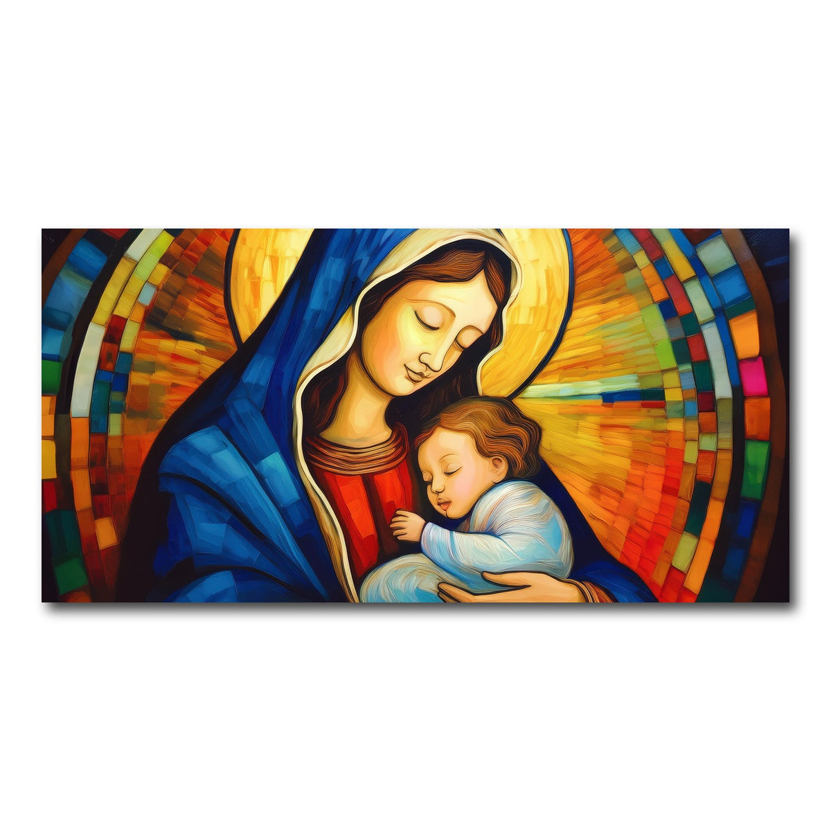 AUTO-MOCKUP WHITE | Mother God Mary | 1 Piece | Gallery Wrap Canvas | group=2x1