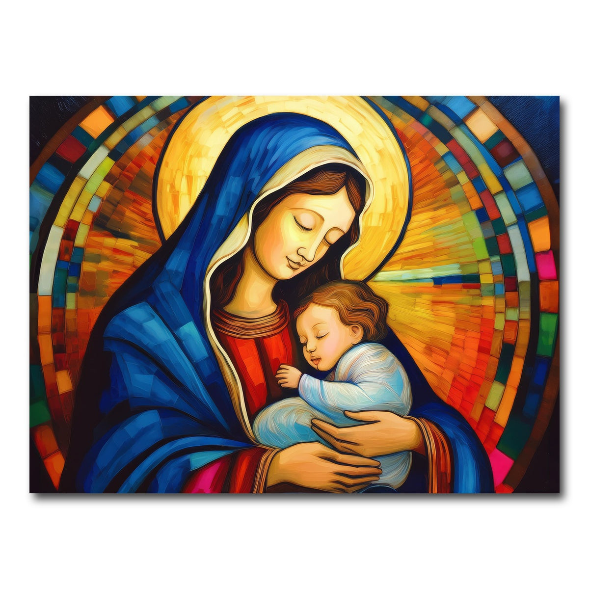 AUTO-MOCKUP WHITE | Mother God Mary | 1 Piece | Gallery Wrap Canvas | group=4x3