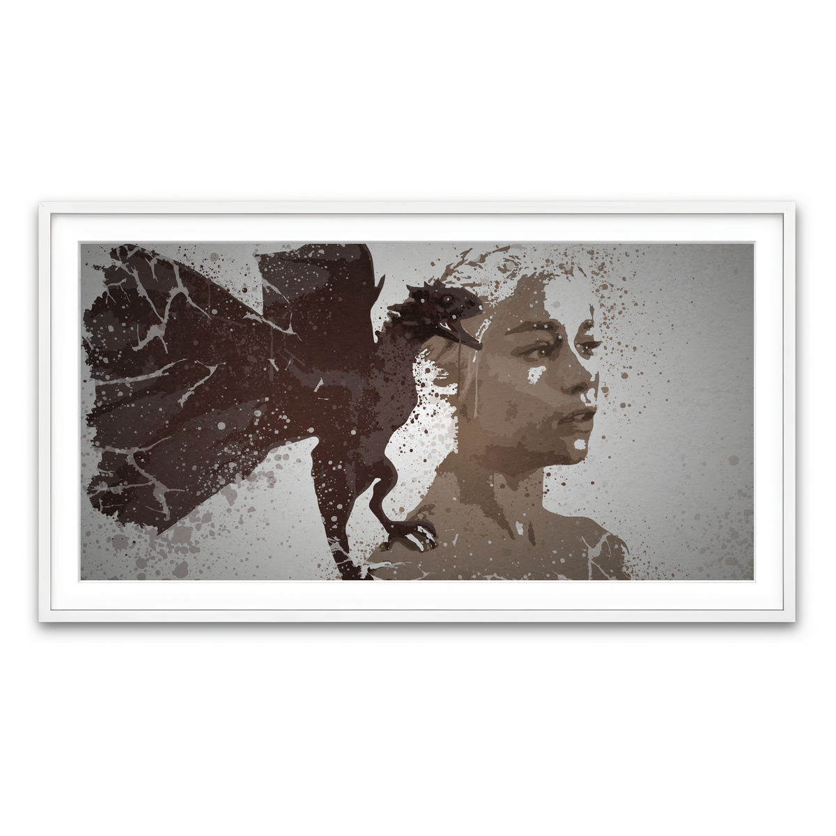 Framed Print 2x1 White