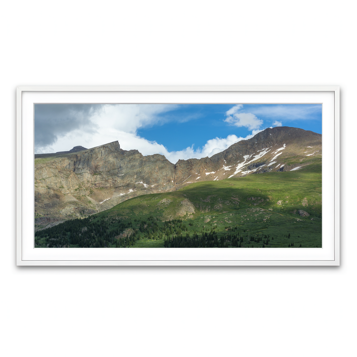 Framed Print 2x1 White