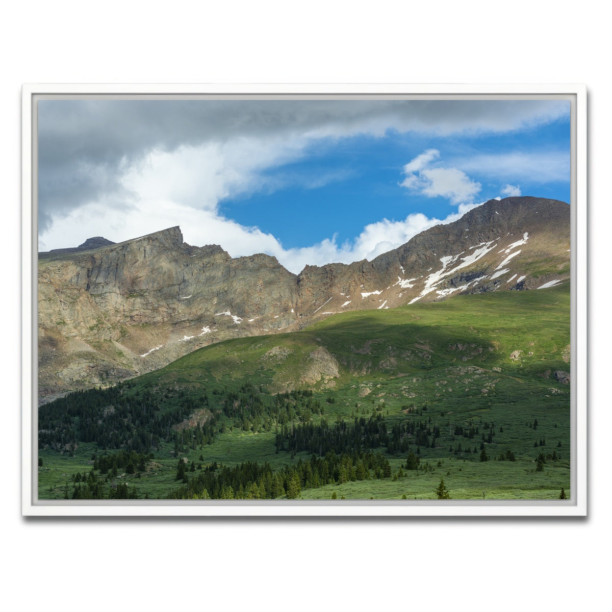 AUTO-MOCKUP WHITE | Mount Bierstadt and The Sawtooth | 1 Piece | White Framed Canvas | group=4x3