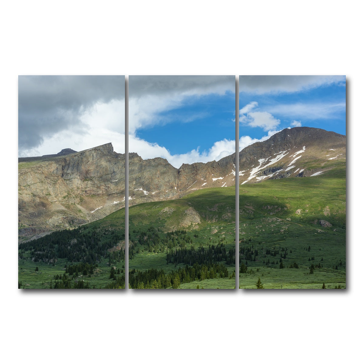 AUTO-MOCKUP WHITE | Mount Bierstadt and The Sawtooth | 3 Piece | Gallery Wrap Canvas | group=12x24