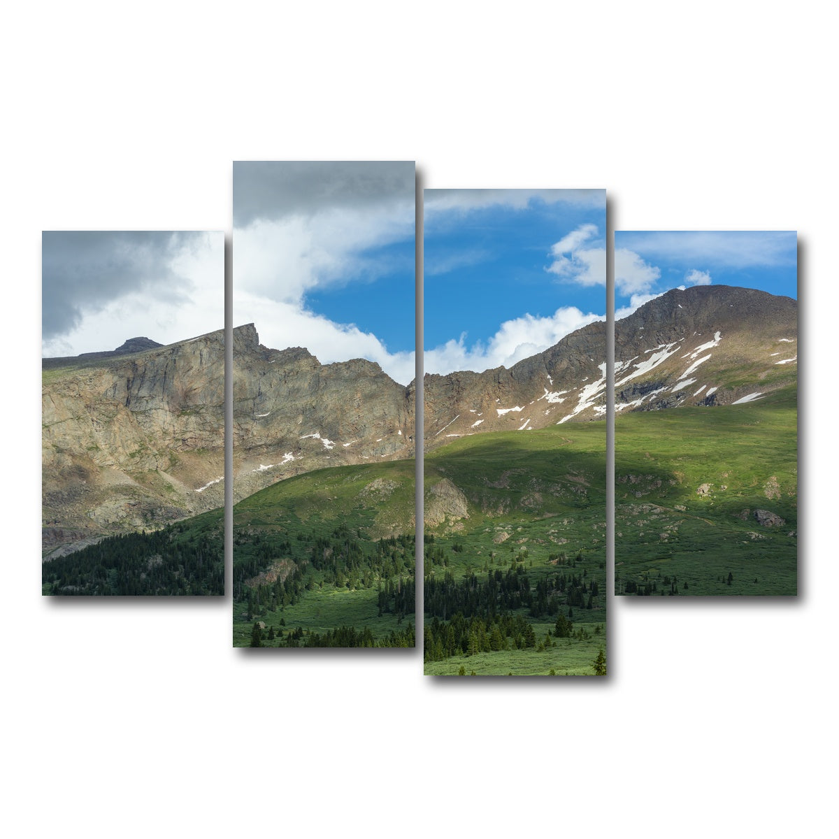 AUTO-MOCKUP WHITE | Mount Bierstadt and The Sawtooth | 4 Piece | Gallery Wrap Canvas | group=4_short