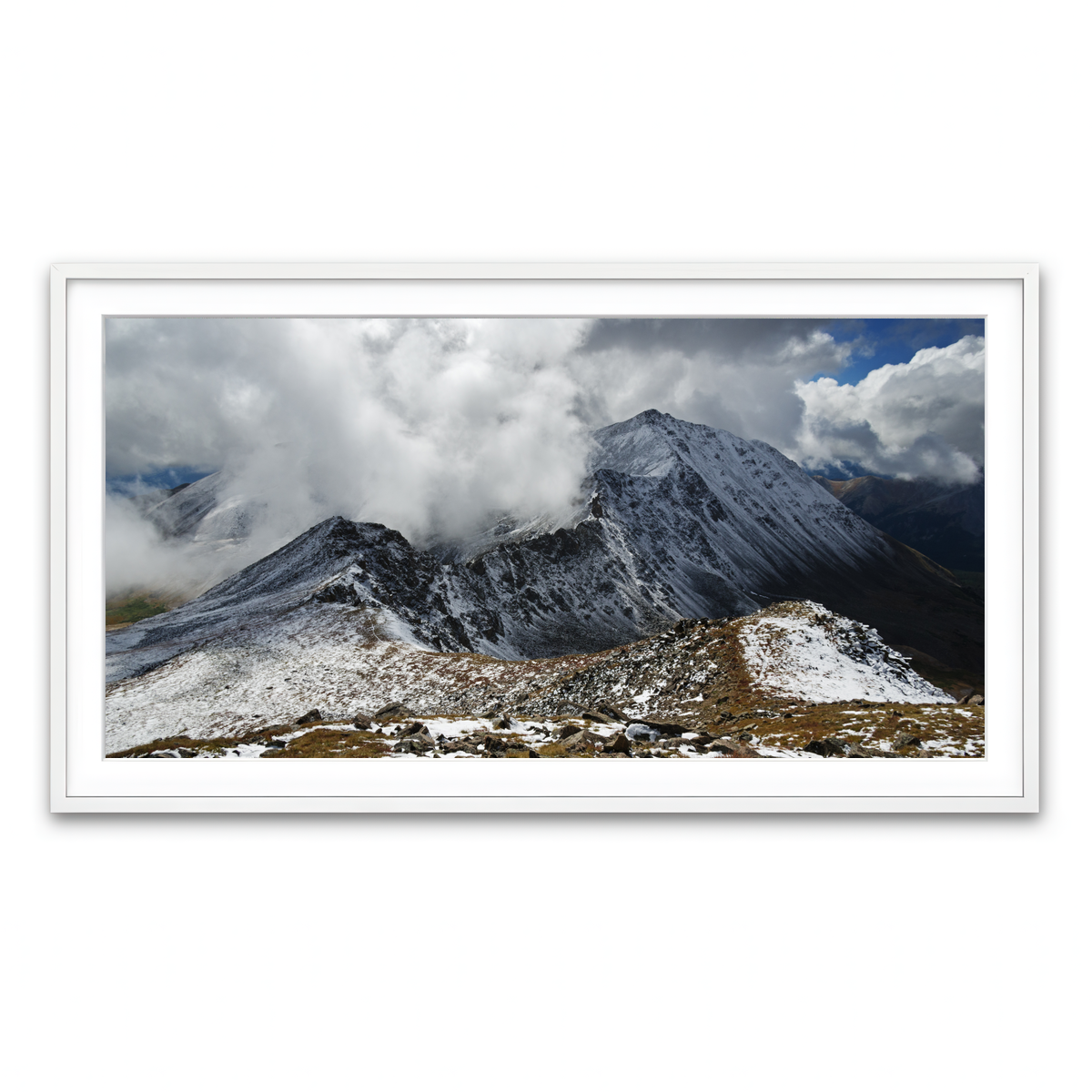 Framed Print 2x1 White