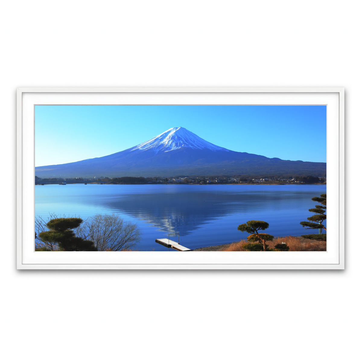Framed Print 2x1 White