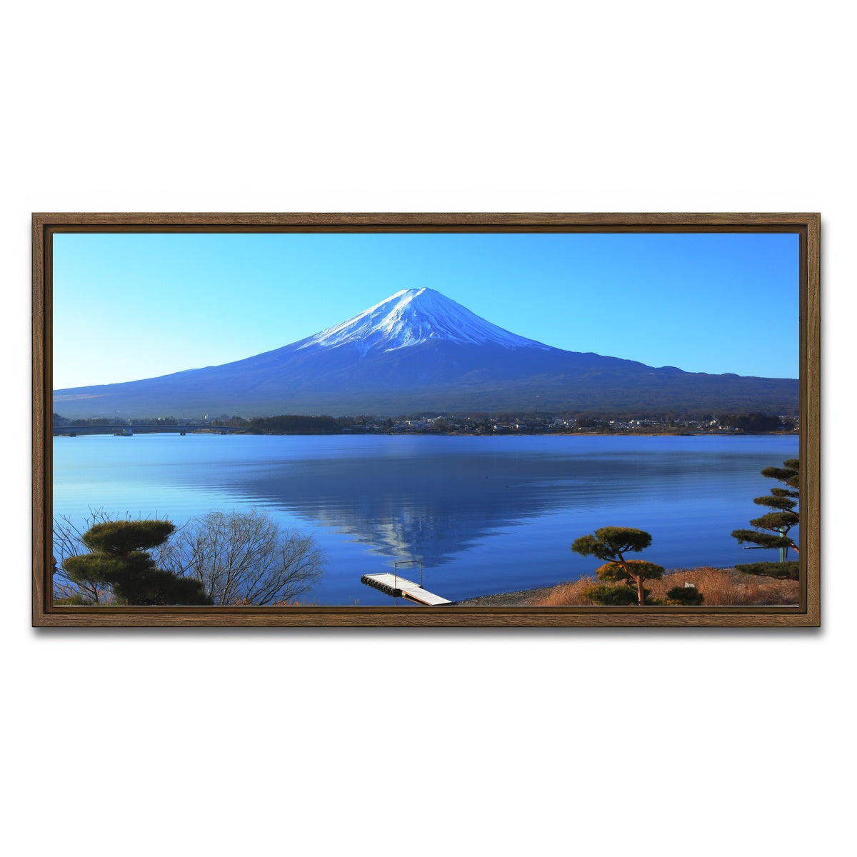 AUTO-MOCKUP WHITE | Mount Fuji | 1 Piece | Walnut Framed Canvas | group=2x1