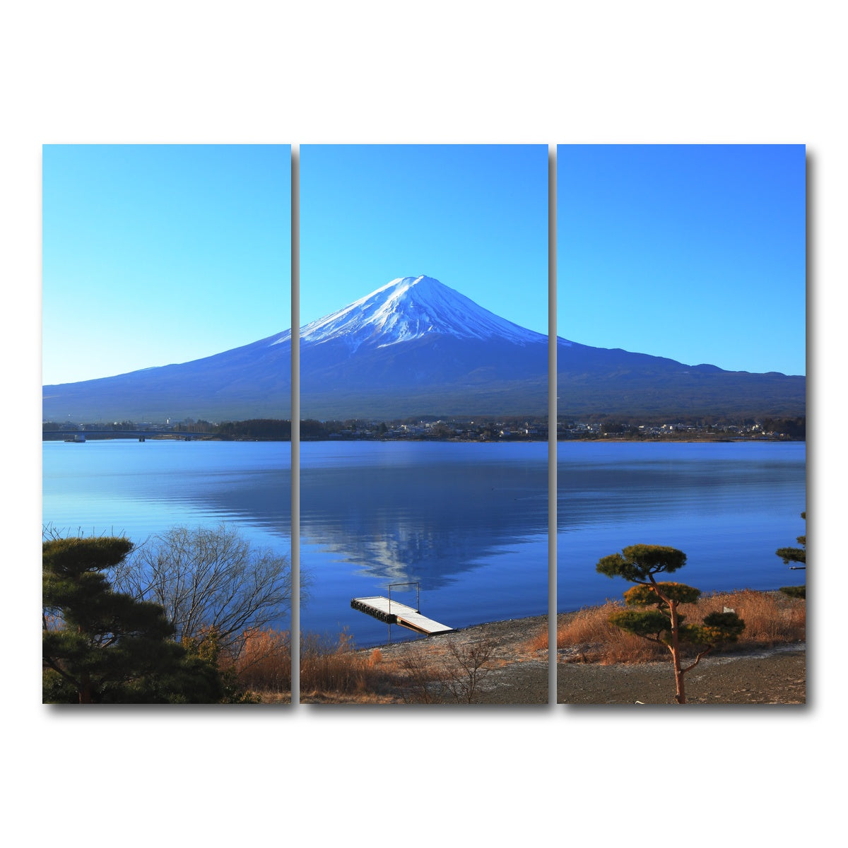 AUTO-MOCKUP WHITE | Mount Fuji | 3 Piece | Gallery Wrap Canvas | group=8x18