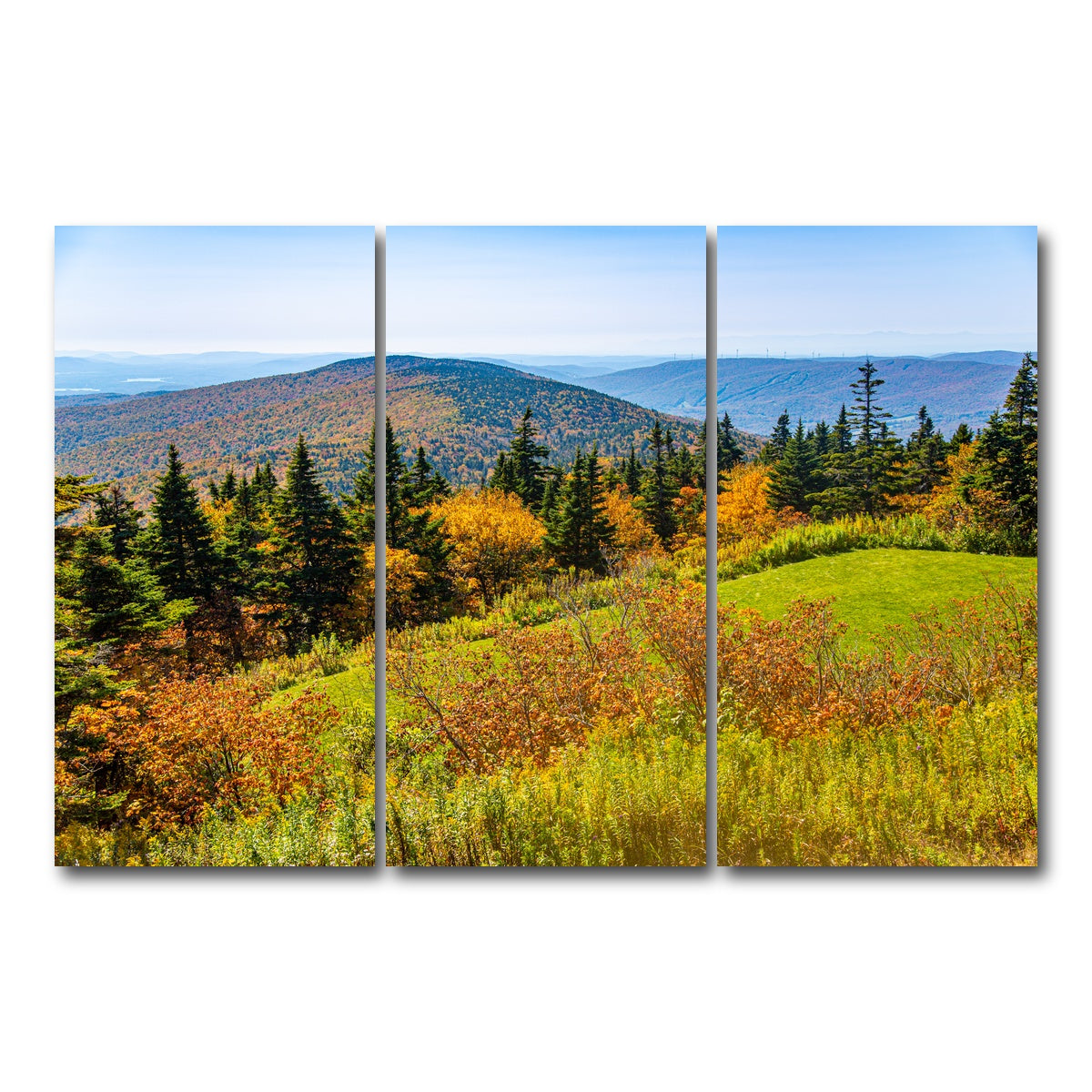 AUTO-MOCKUP WHITE | Mount Greylock Summit | 3 Piece | Gallery Wrap Canvas | group=12x24