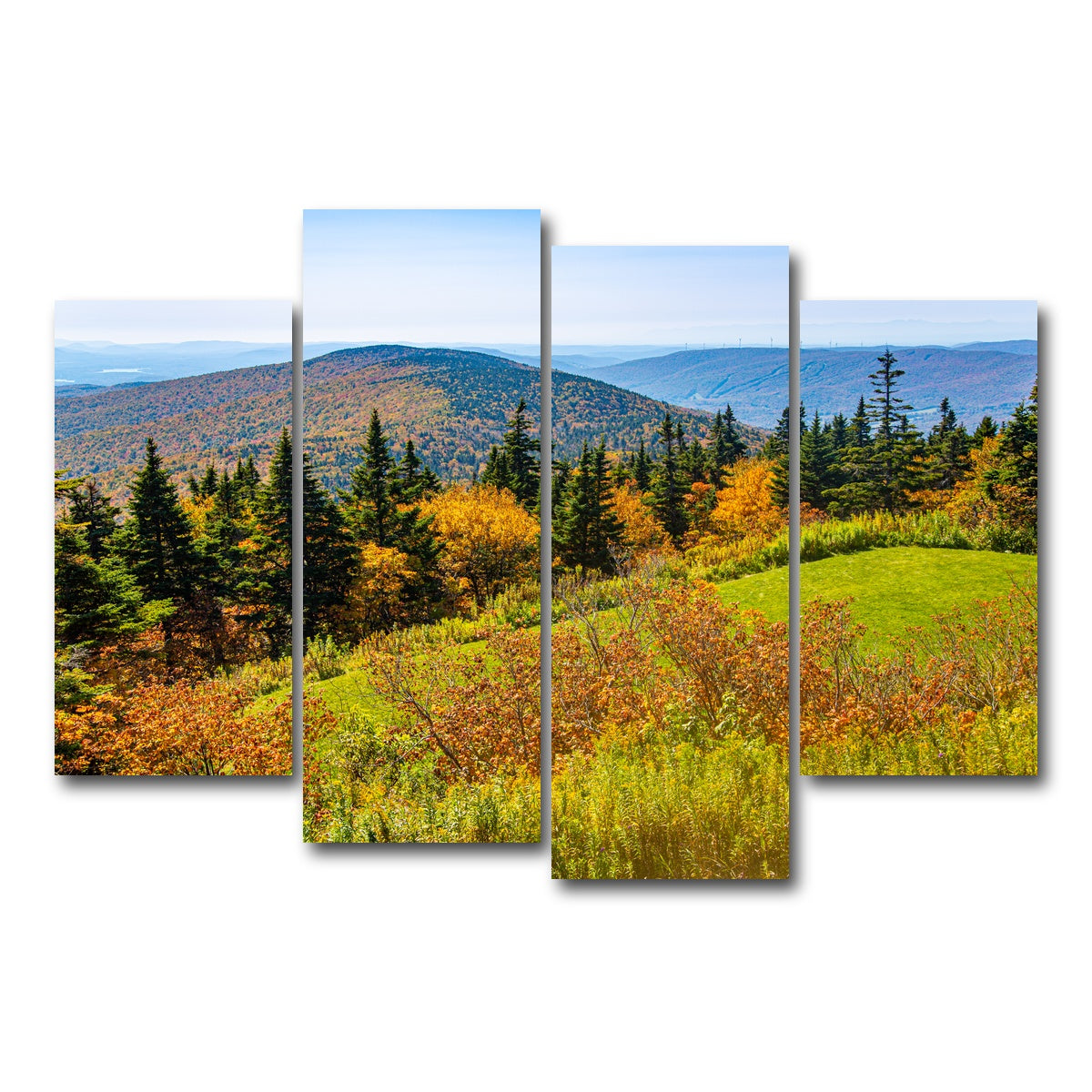 AUTO-MOCKUP WHITE | Mount Greylock Summit | 4 Piece | Gallery Wrap Canvas | group=4_short